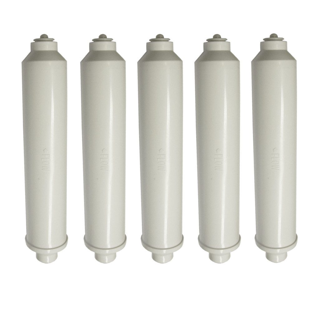 Trade-Shop Ersatzfilter 5x passend für Gorenje NRS9181CXB NRS9182CBBK NRS9182CXB ersetzt AR031, Zubehör für Side-By-Side Kühlschränke, Durchflussmenge: 1,3 Liter pro Minute / mit hygienischen Schutzkappen