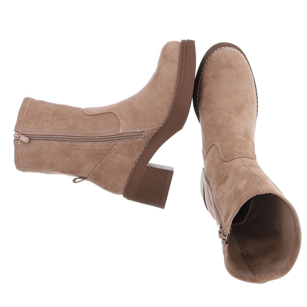 Ital-Design Elegante Ankle Boots mit Blockabsatz für Damen Plateaustiefelet günstig online kaufen