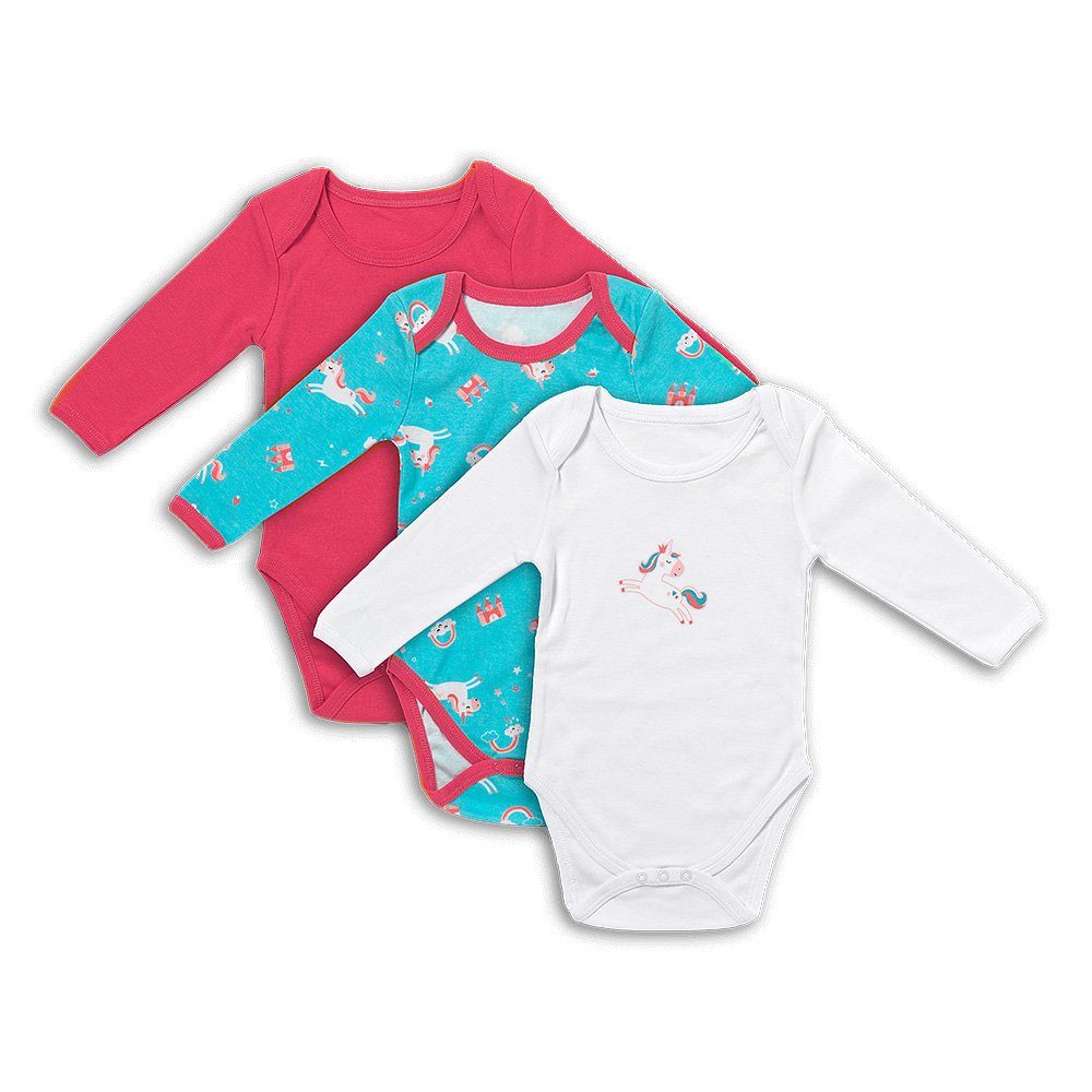 Schlummersack Langarmbody Bio Baby-Bodys langarm 3er-Pack OEKO-TEX zertifiziert
