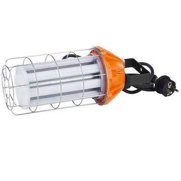 REV Baustrahler Arbeitsleuchte Power Bulb mit Tragegriff, LED fest integriert, 5500 lm, 50W, Abstrahlwinkel 360 Grad, Metall-Schutzgitter, dimmbar, IP20