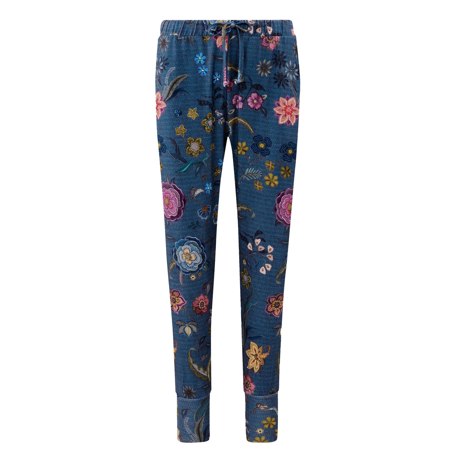 PiP Studio Relaxhose Bobien Long Trousers Flower mit seitlichen Einschubtaschen