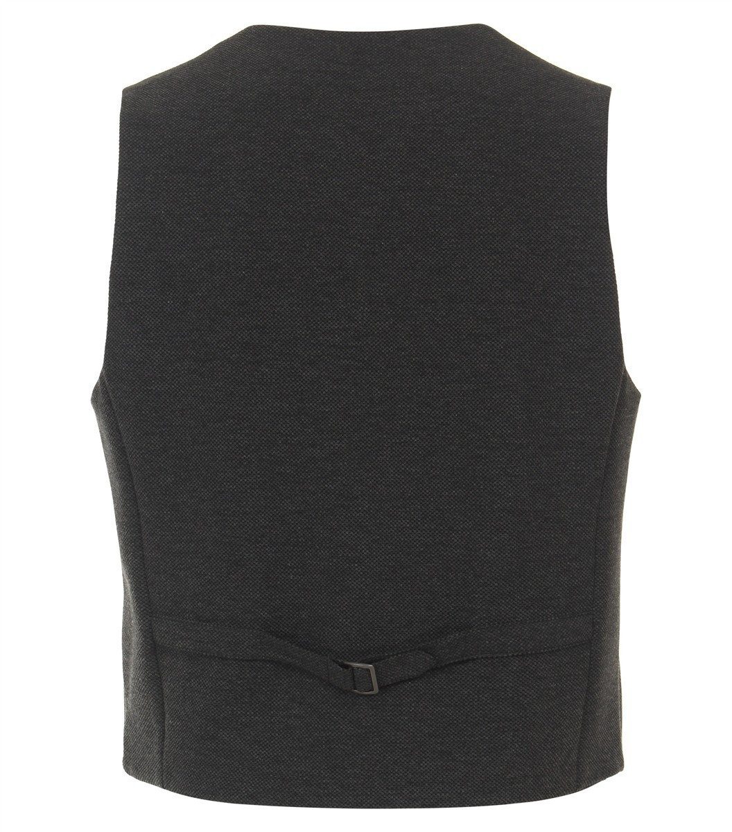 VENTI Anzugweste VENTI Herren Anzugweste V-Ausschnitt Regular-Fit Grau – Bild 2 von 5