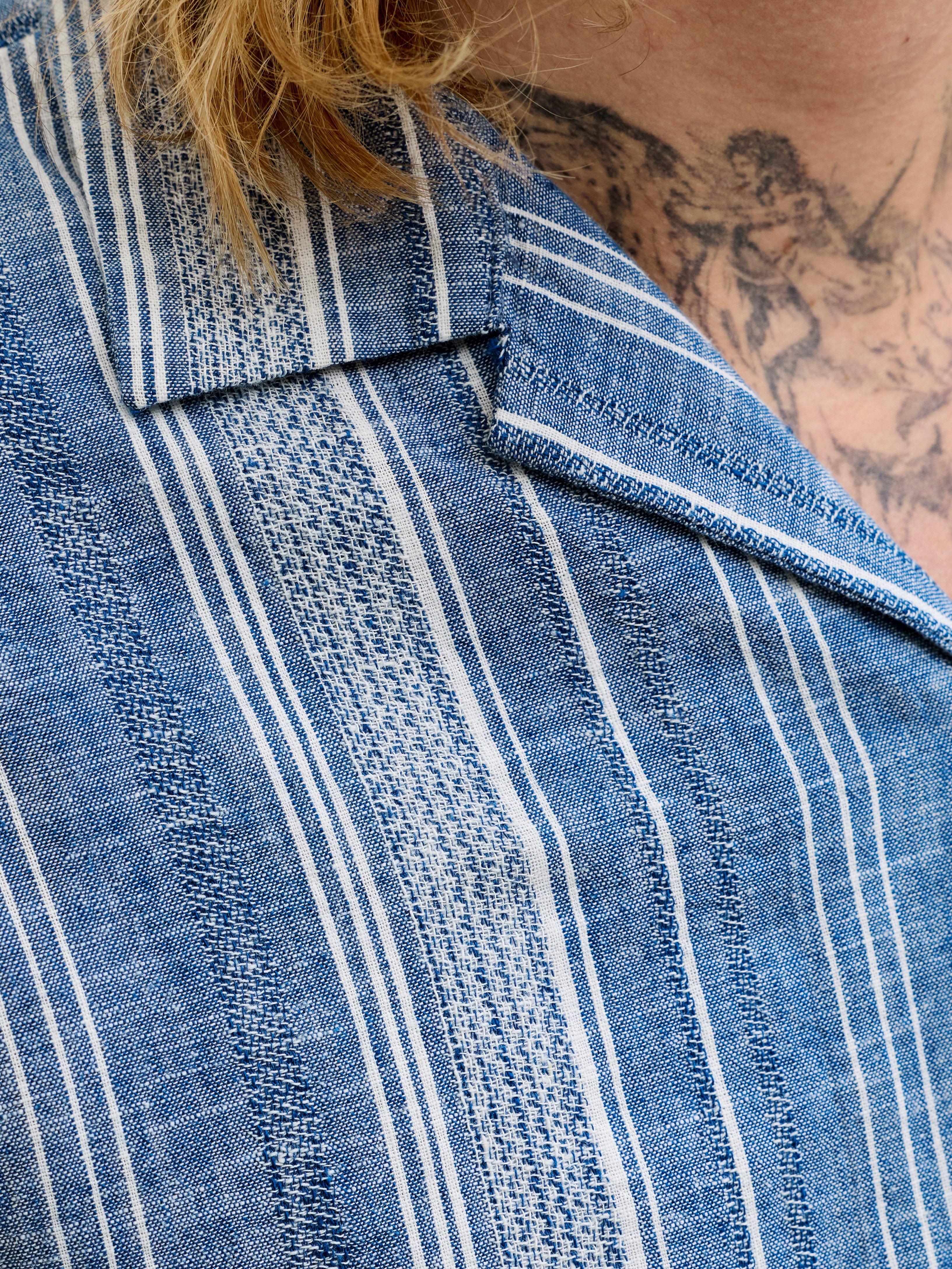 Jack & Jones Kurzarmhemd JPRBLUSUMMER LIN. BLEN DOBBY SS SHIRT SN