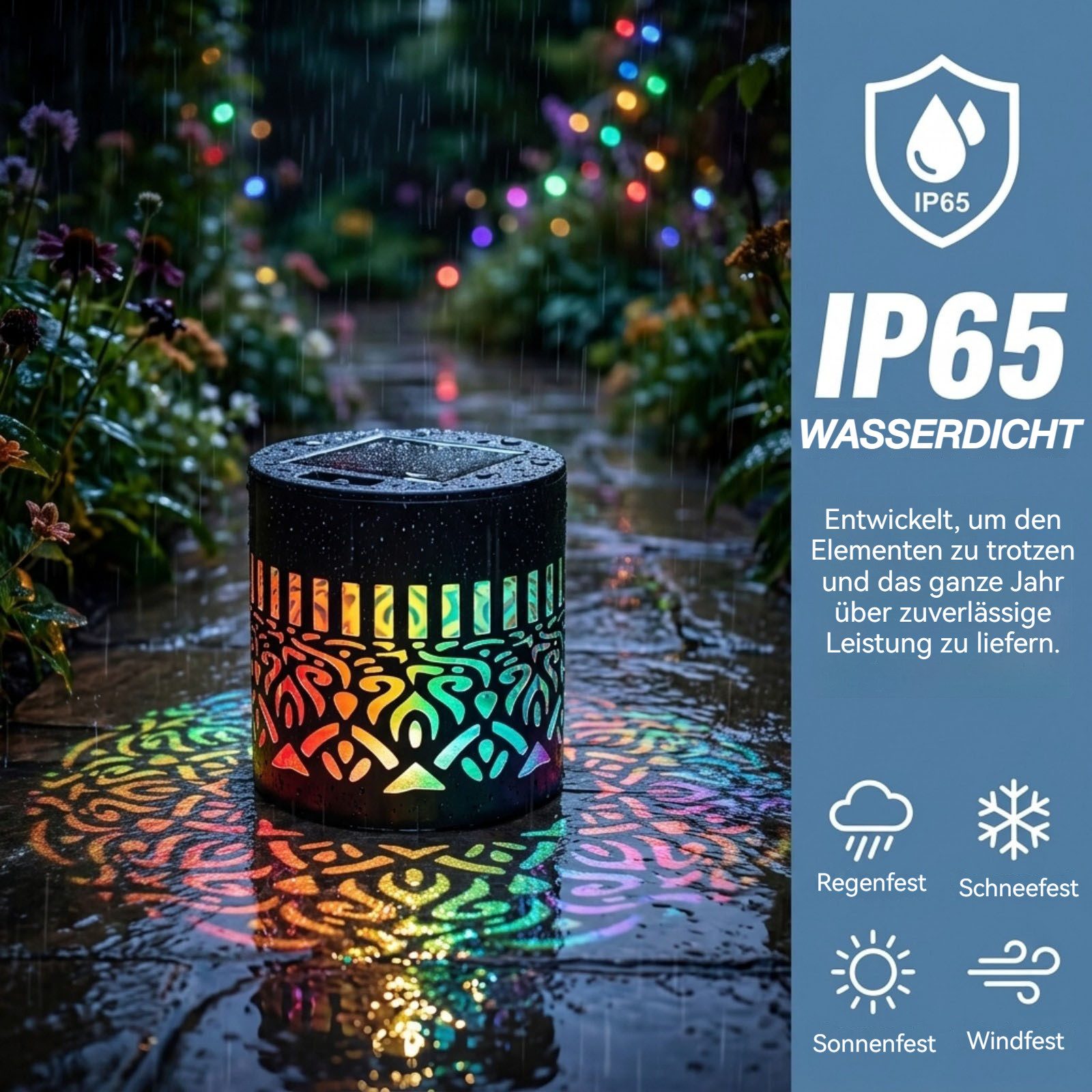 VIVIHEYDAY LED Solarleuchte Solarlampen für Außen, 1/2/4 Stück Solarlaterne für Außen IP65, Wasserdicht Balkon Deko, Metall LED Gartenleuchte für, Dekoration Garten, Gartendeko, Terrasse, Patio, Camping, Hinterhöfe