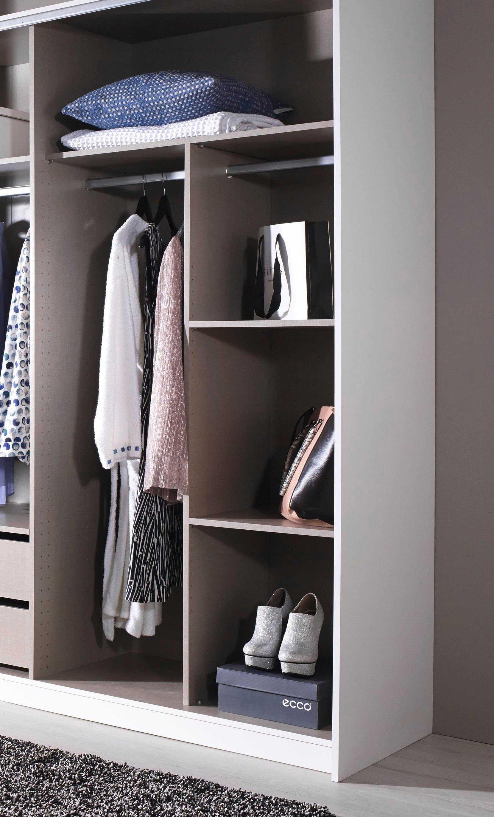 rauch Inneneinteilung Zubehör für Rauch-Schränke ORANGE/BLUE, mit 2 Einlegeböden, Breite 45 cm, Tiefe 45