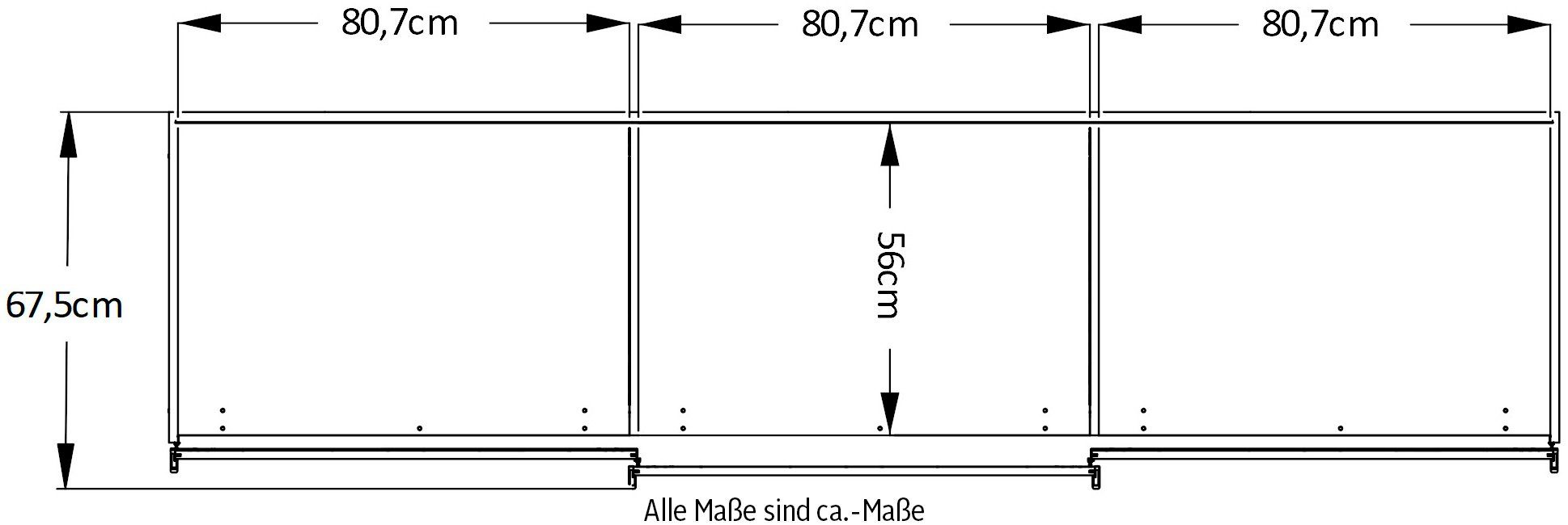 STAUD Schwebetürenschrank Sinfonie Plus verschiedenen Sand vier Sand und Mit Ausstattungsvarianten Dekor Spiegeltüre 