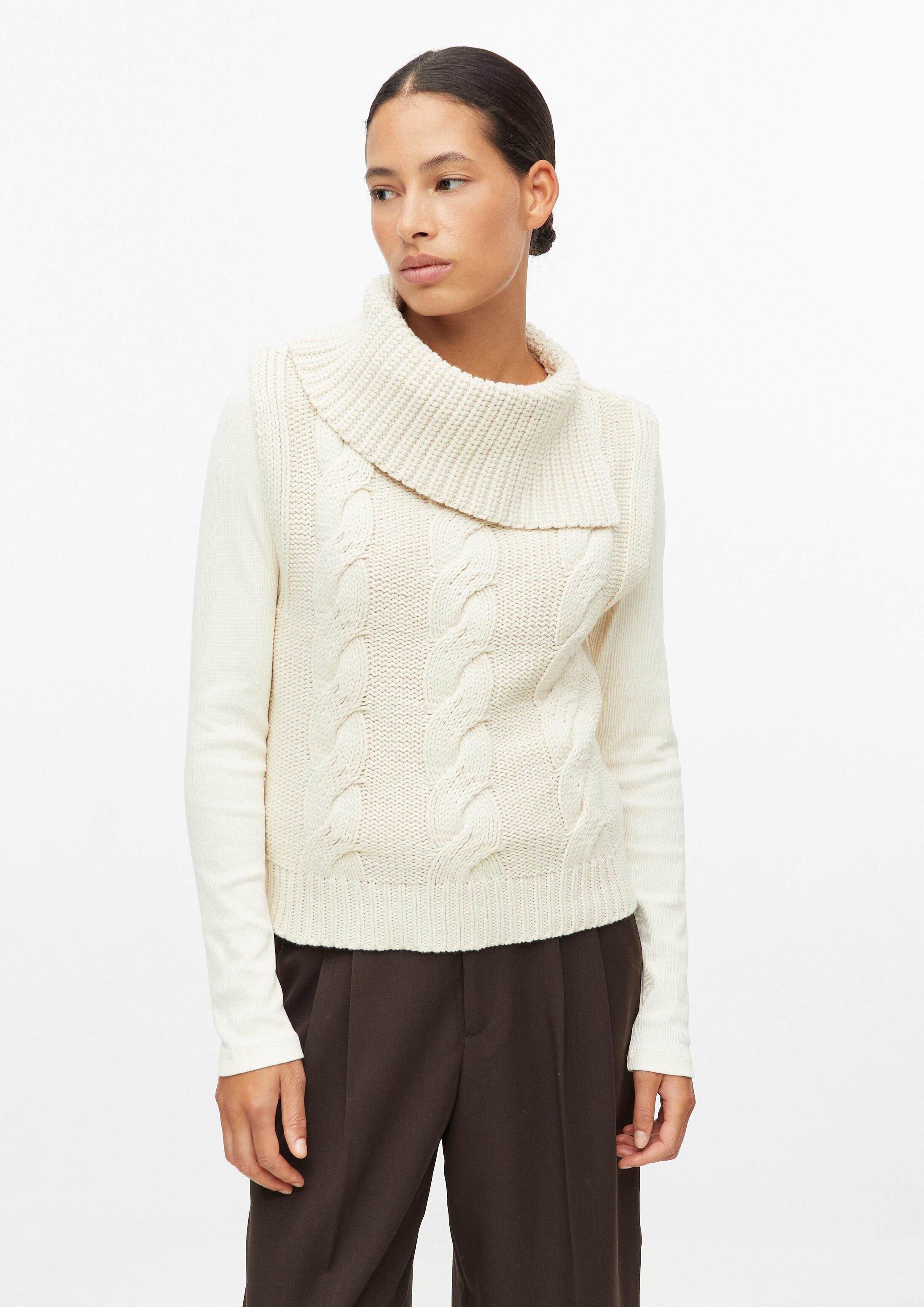s.Oliver Rundhalspullover Strickjacke Pullunder mit Zopfmuster