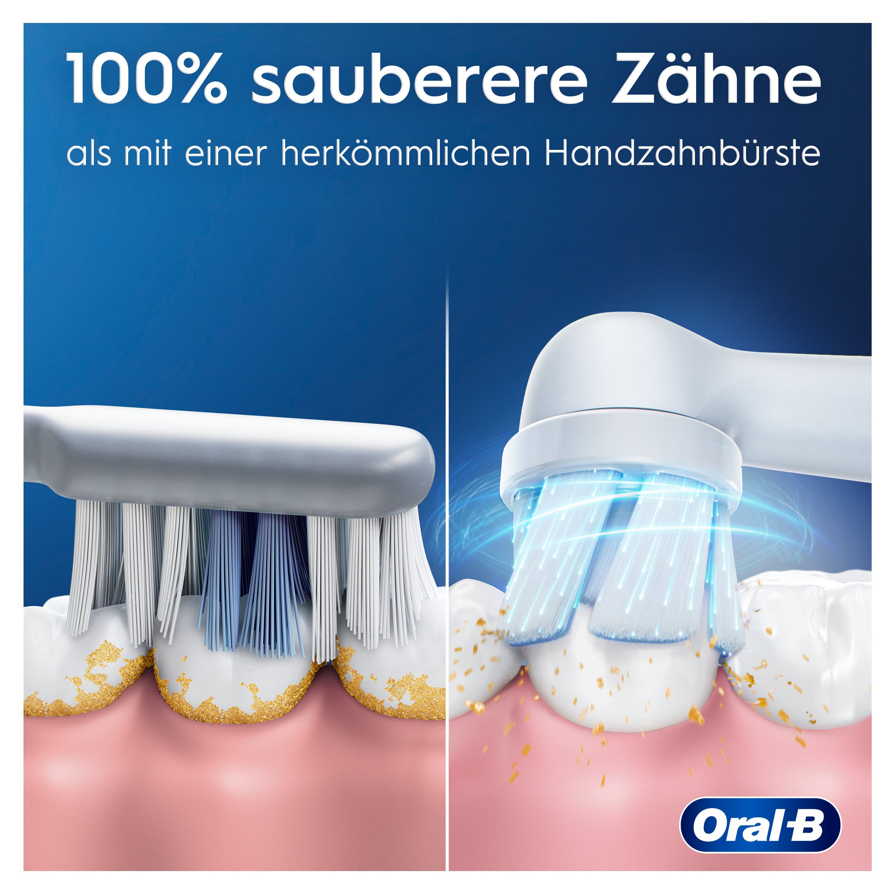 Oral-B Elektrische Zahnbürste iO Series 2, Aufsteckbürsten: 1 St., für die sanfte Reinigung, Reise-Etui
