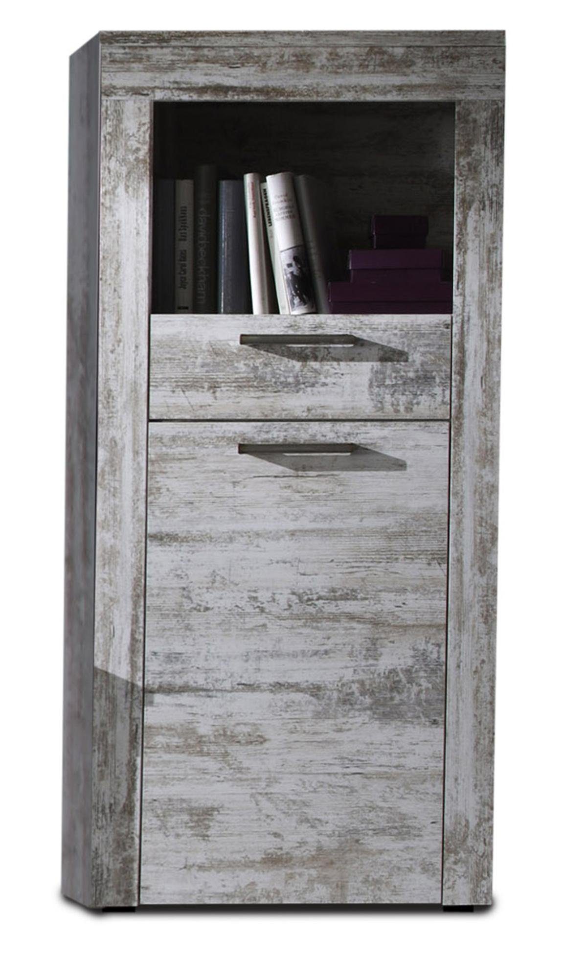 Kasper-Wohndesign Regal klein Pinie weiss »KANADA« - Kasper-Wohndesign