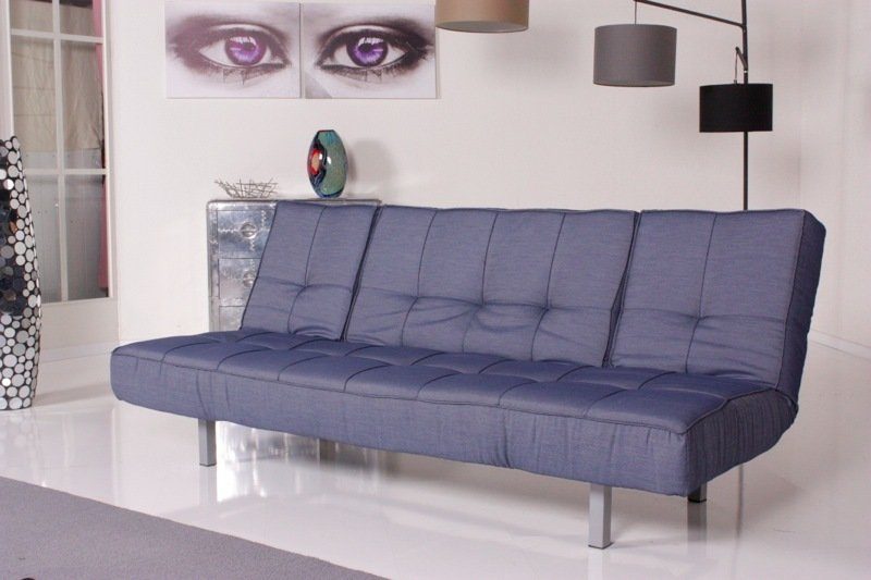 kasper wohndesign relax schlafsofa selina bettsofa denim stoff 3er sofa kawola