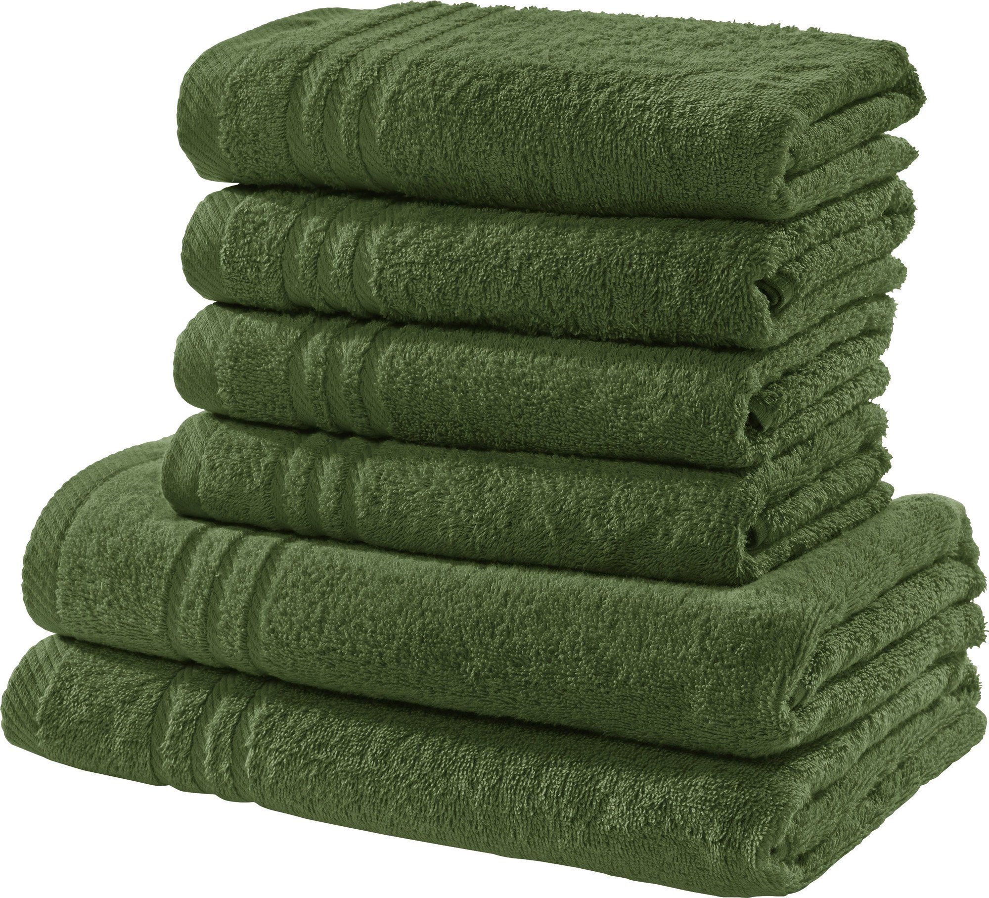 REDBEST Полотенца Frottier-Set uni 6-tlg., Frottier, Walk-Frottier Uni