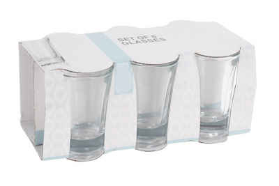 Spetebo Schnapsglas Glas Schnapsgläser im 6er Set - 40 ml, Glas, Shotgläser mit 4cl Fassungsvermögen