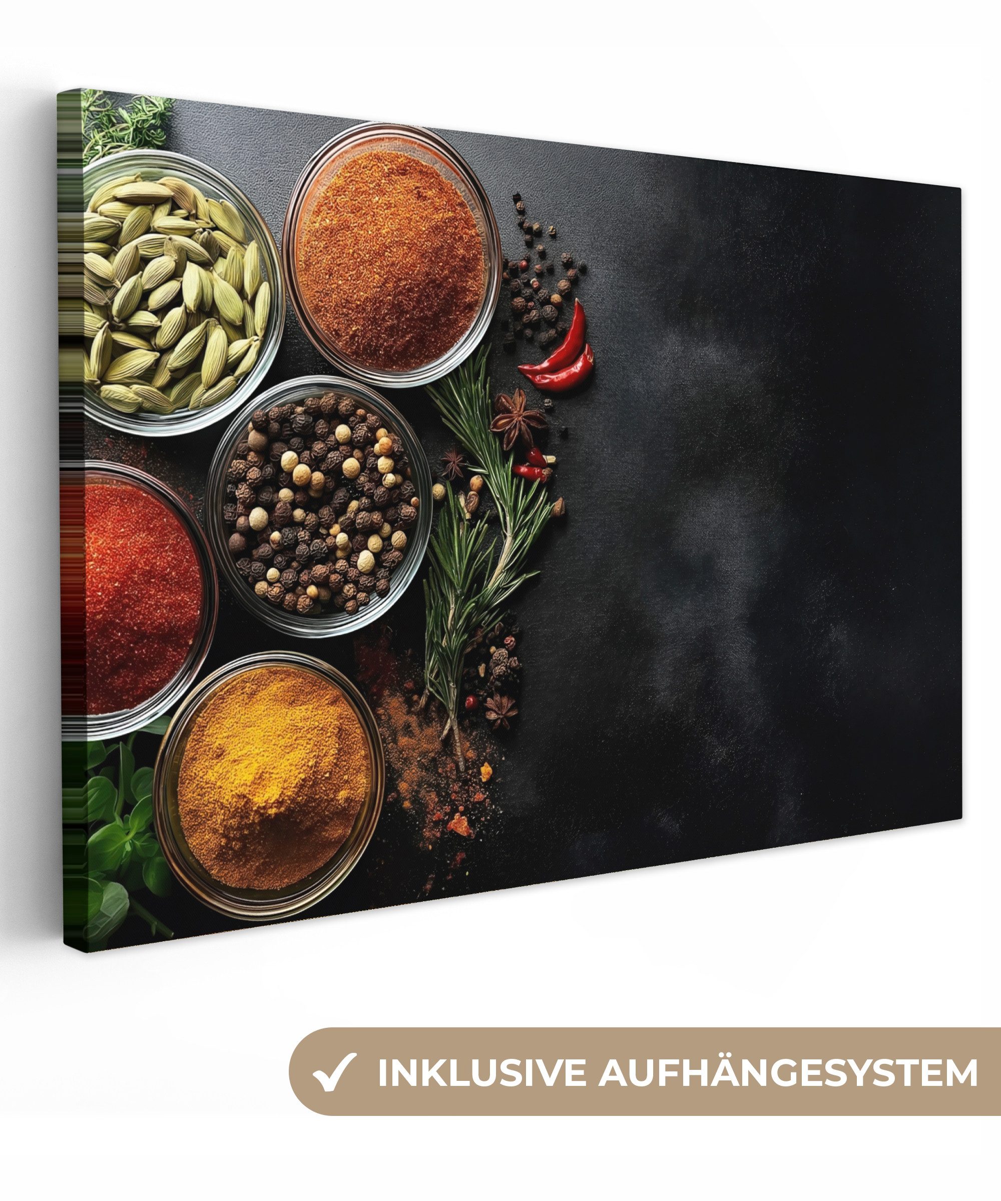 OneMillionCanvasses® Leinwandbild Gläser - Tabletts - günstig online kaufen
