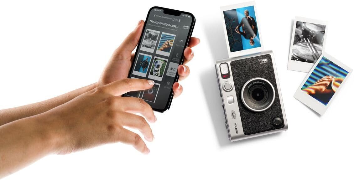 100% Fujifilm Sofortbildkamera Instax Wide Evo, digital, 5 MP, Bluetooth Sofortbildkamera