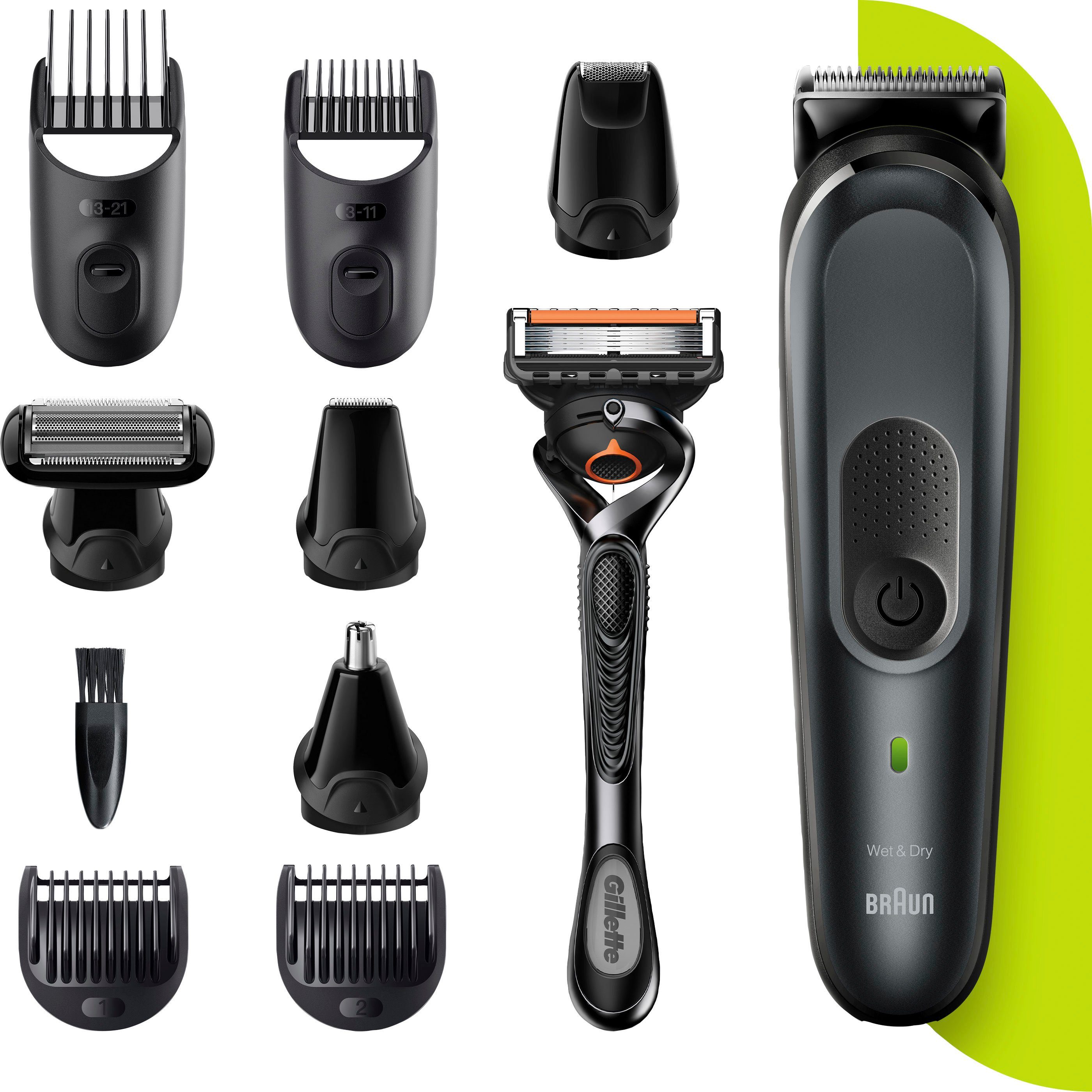 AutoSense-Technologie Braun 7 MGK7321, Multi-Grooming-Kit Haarschneider