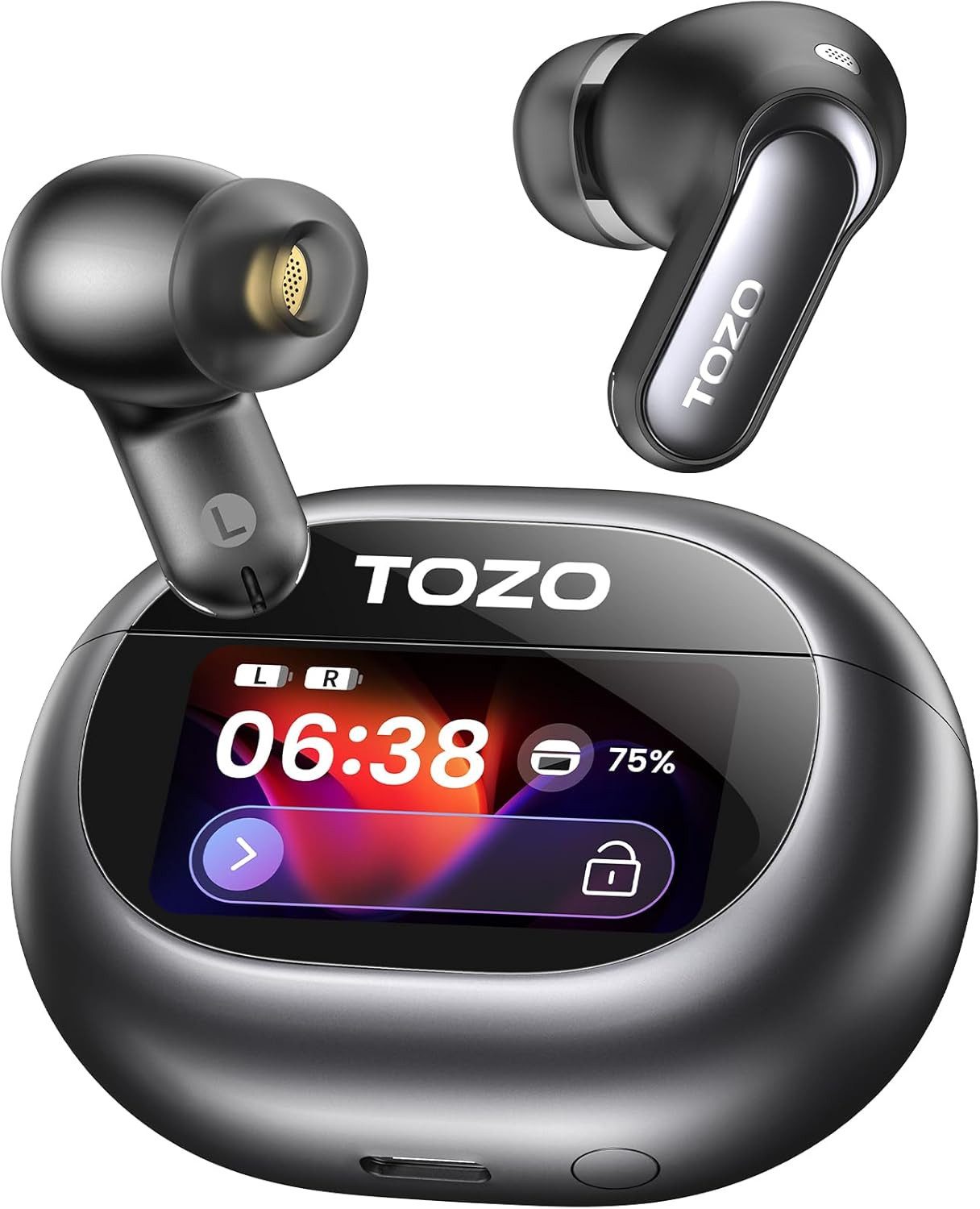 TOZO LDAC Bluetooth Kopfhörer mit ANC, 80H Akku, IPX8 In-Ear-Kopfhörer (Intelligente Touch-Steuerung steuert Musik, Anrufe und Gaming-Modus mühelos ohne Ihr Smartphone zu benutzen., Hi-Res Wireless Earbuds mit Noise Cancelling, Dual Pairing, App EQ)