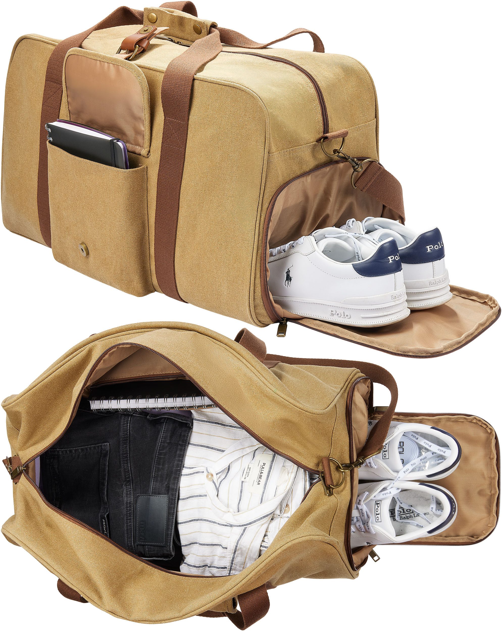 BRUBAKER Weekender Safari - Vintage Reisetasche günstig online kaufen