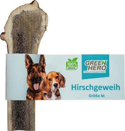 GreenHero Kauspielzeug Hirschgeweih Kausnack - 100% natürlich, Natürlich & Nachhaltig, Unterstützung von Kiefer & Zähnen