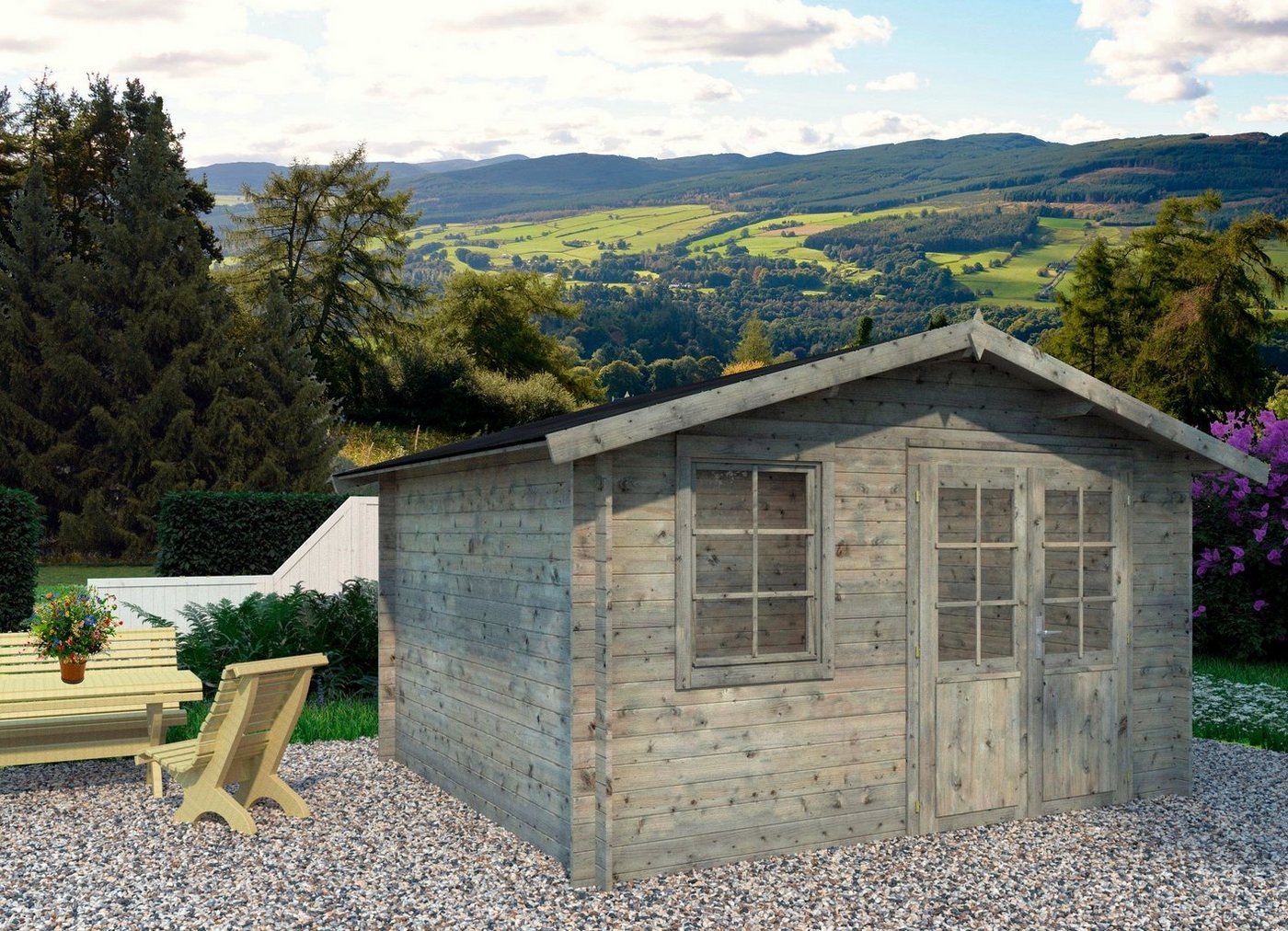Thumbnail - Palmako Gartenhaus Klara, BxT: 424x350 cm, 10,4 qm
