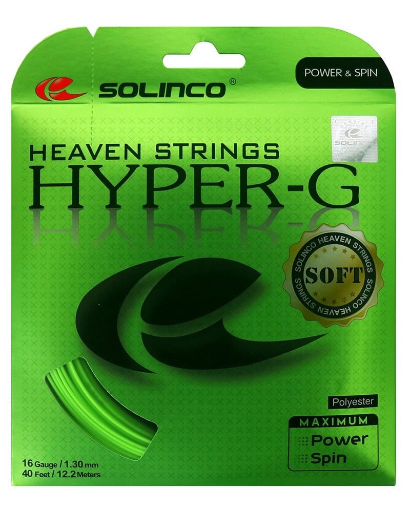 Tennissaite Hyper G SOFT (Haltbarkeit+Touch) grün 12m Set