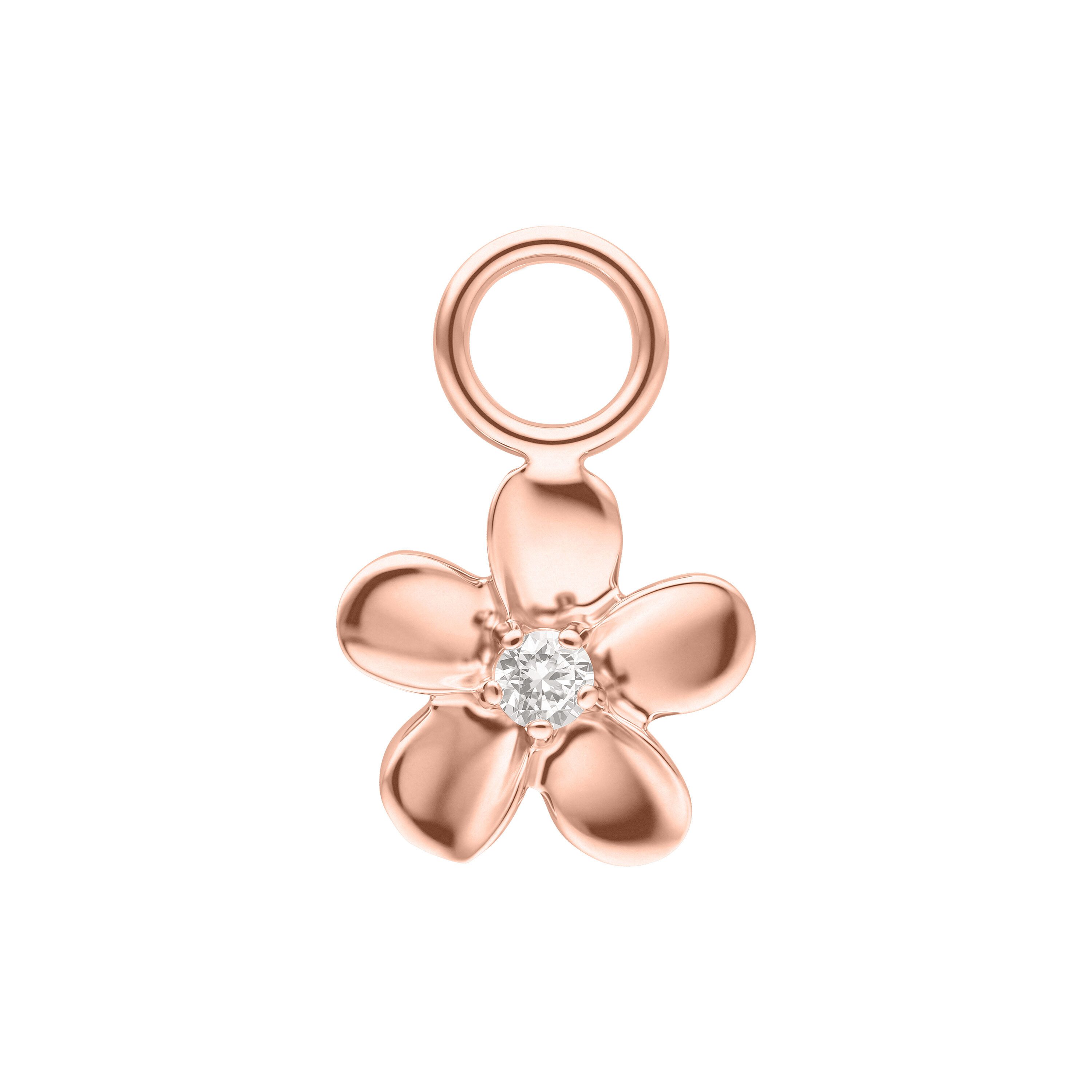Wildcat Piercing-Set Flower Pendant für Ohr, 1 Stück, Chirurgenstahl 316L - wasserfest, hautverträglich, Roségold
