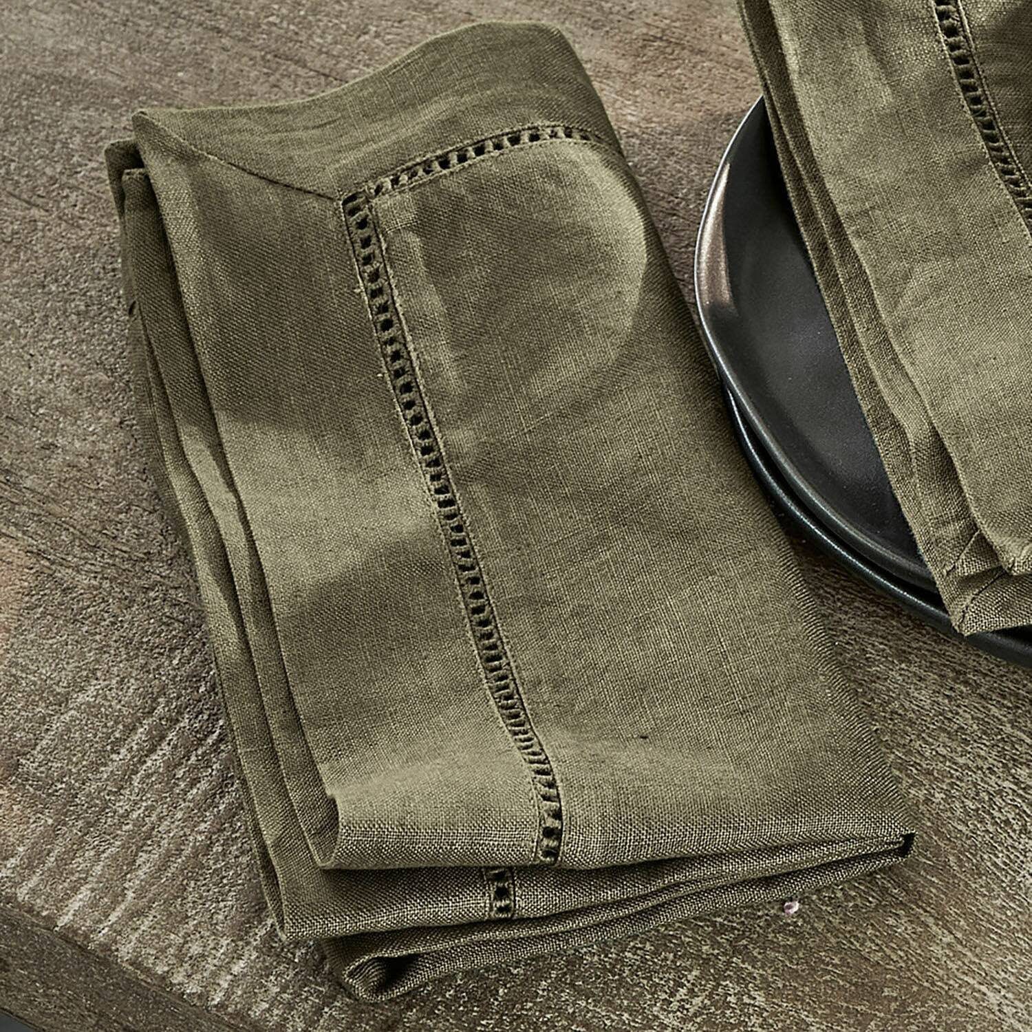 Mirabeau Stoffserviette Serviette 4er Set Covent Garden olivgrün