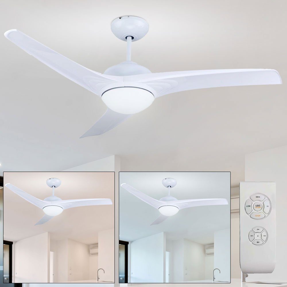 LED Decken Ventilator Beleuchtung Fernbedienung Raum Kühler Wärmer Heizer Diele 