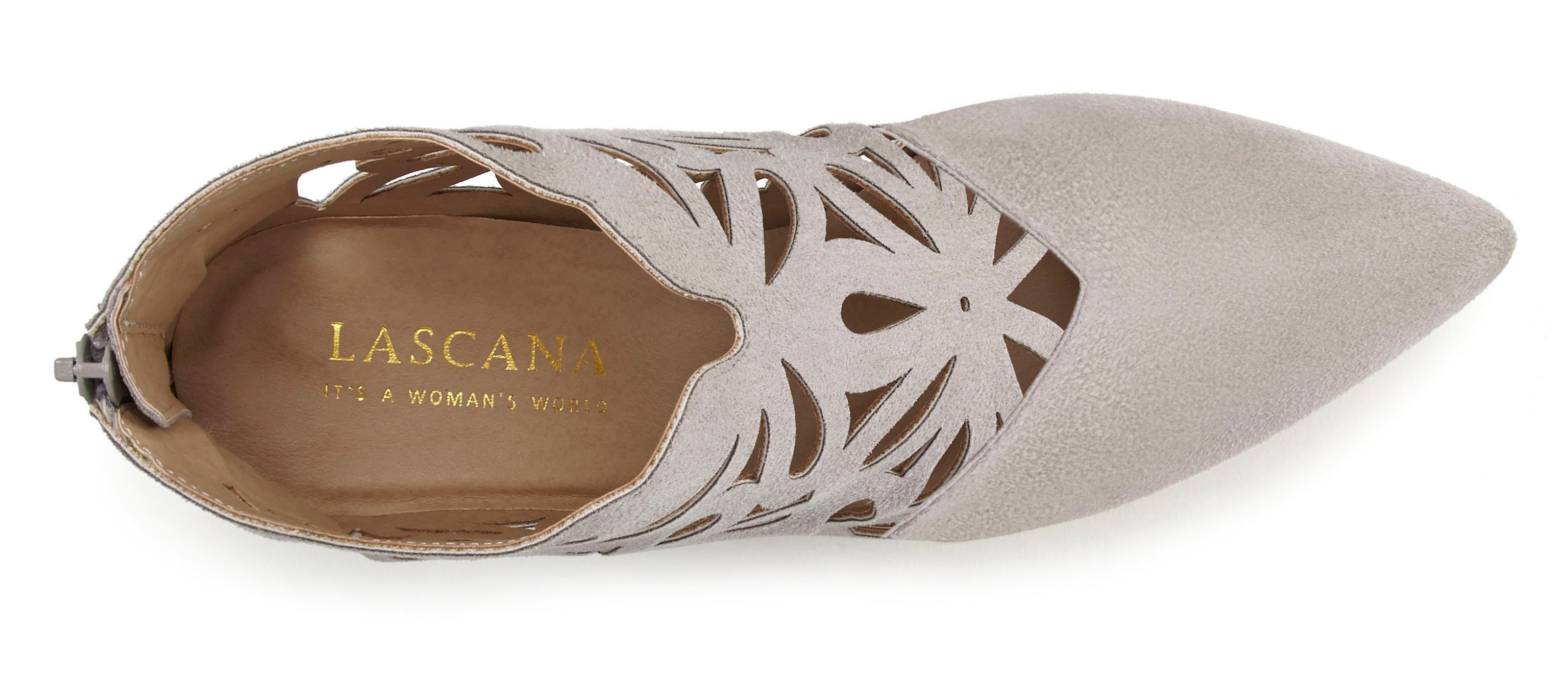 LASCANA Ankle Boot, Stiefelette, Stiefel, High-Heel-Stiefelette mit eleganter Spitze und Blockabsatz