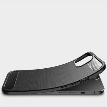 CoolGadget Handyhülle Carbon Handy Hülle für Apple iPhone 13 6,1 Zoll, robuste Telefonhülle Case Schutzhülle für iPhone 13 Hülle