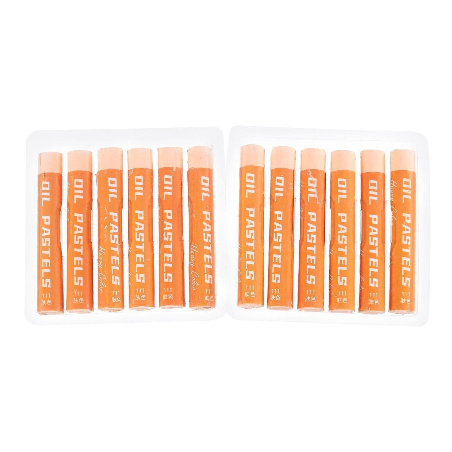 LuxusKollektion Wachsmalstift Ölpastellstifte 12er Set weich Gelb Orange