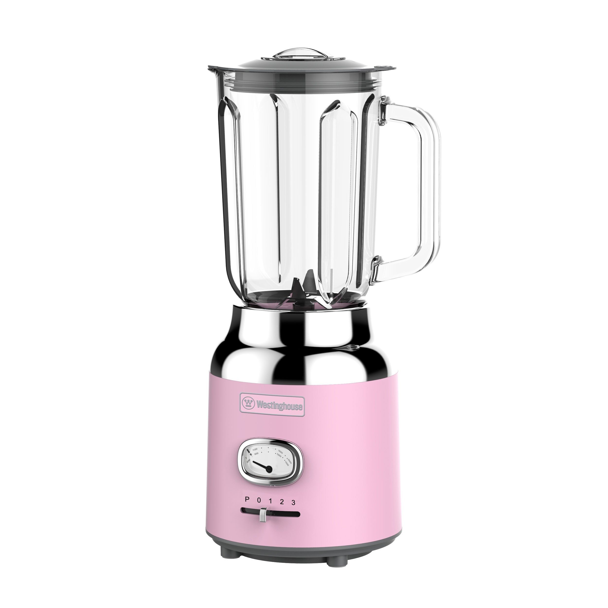Westinghouse Standmixer WKBE221 Retro, 600 W, 1,5 Liter Volumen, 3 Stufen, 6-Flügel-Klingen