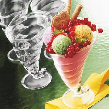 Bormioli Rocco Eisschale 6er Set Eis-/Dessertbecher Fortuna klar, Glas 32,0 cl H. 18,0 cm, Glas