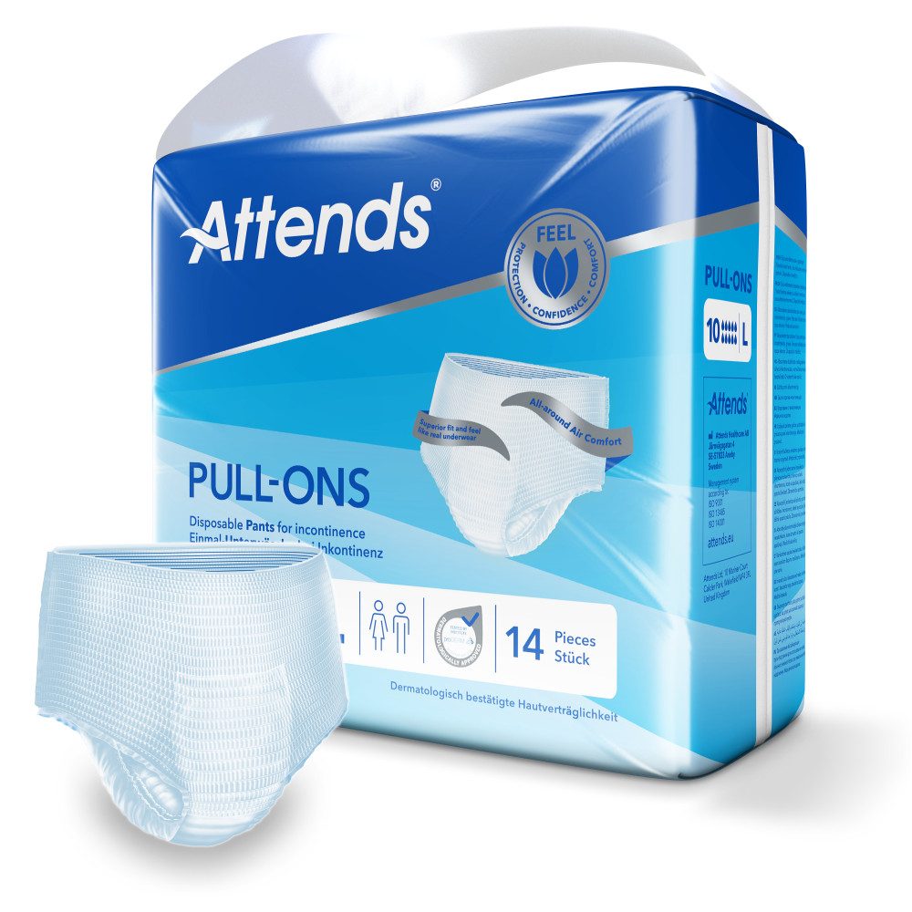 Attends GmbH Inkontinenz-Pants Attends Pull-Ons 10 L Einmalhosen (1x14 Stück)