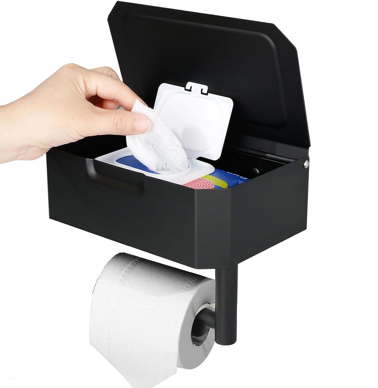 SURFOU Toilettenpapierhalter Ohne Bohren Klopapierhalter mit Feuchttücherbo günstig online kaufen