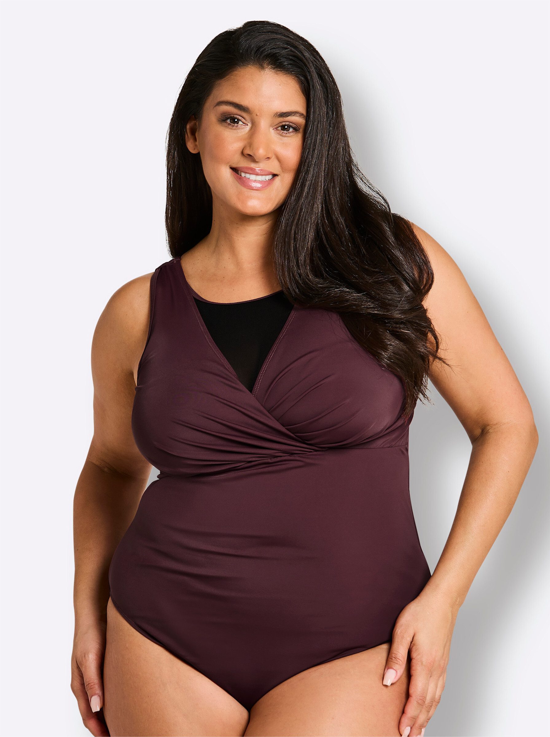 Sheego Badeanzug Badeanzug (1-St)