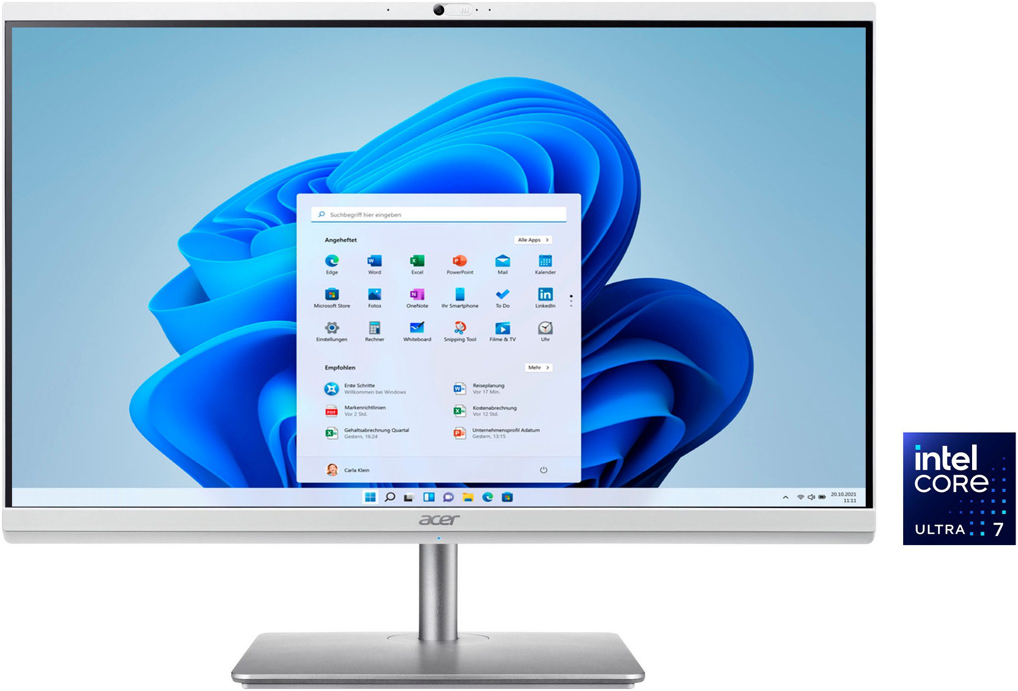 Acer Aspire C27-195ES All-in-One PC (27 Zoll, Intel Core Ultra 7 155U, Intel Graphics, 16 GB RAM, 1000 GB SSD)