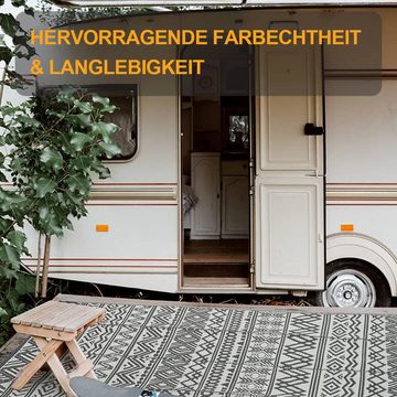 Outdoorteppich Wasserdichter doppelseitiger Outdoor-Teppich, DOPWii, Wohnwagenmatte für Camping, Picknick, 140*200 cm/160*230 cm