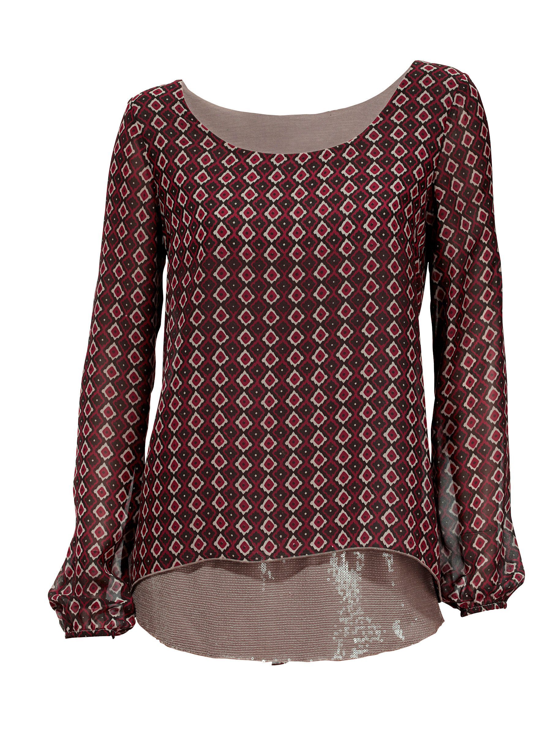 heine Klassische Bluse Druck-Tunika Langarm – Bild 4 von 5