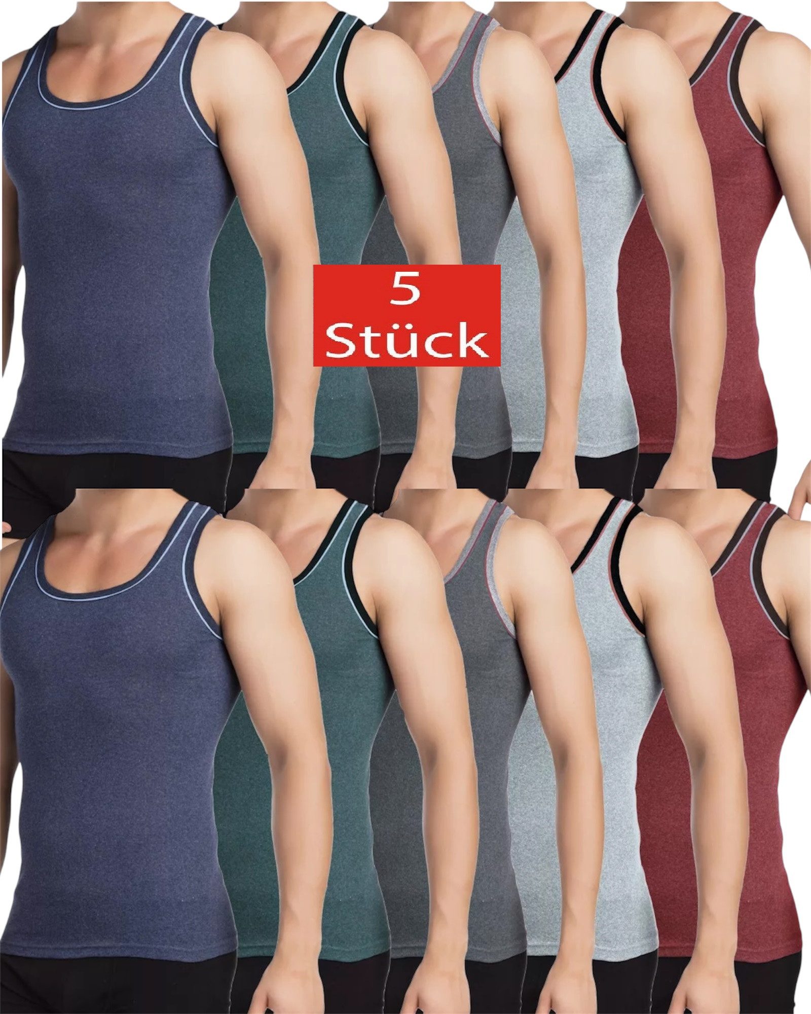 DDOnlineShop Unterhemd Tank Top Achselshirt für Herren Unterhemd (Spar-Set, günstig online kaufen