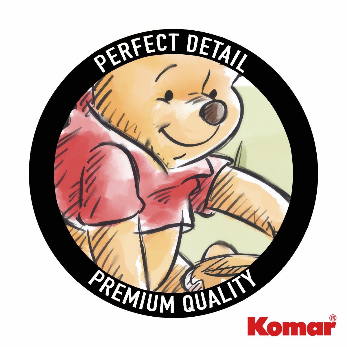 Komar Kindertapete Disney Winnie the Pooh Nice for Picnics, glatt, bedruckt, (Packung, 1 St)
