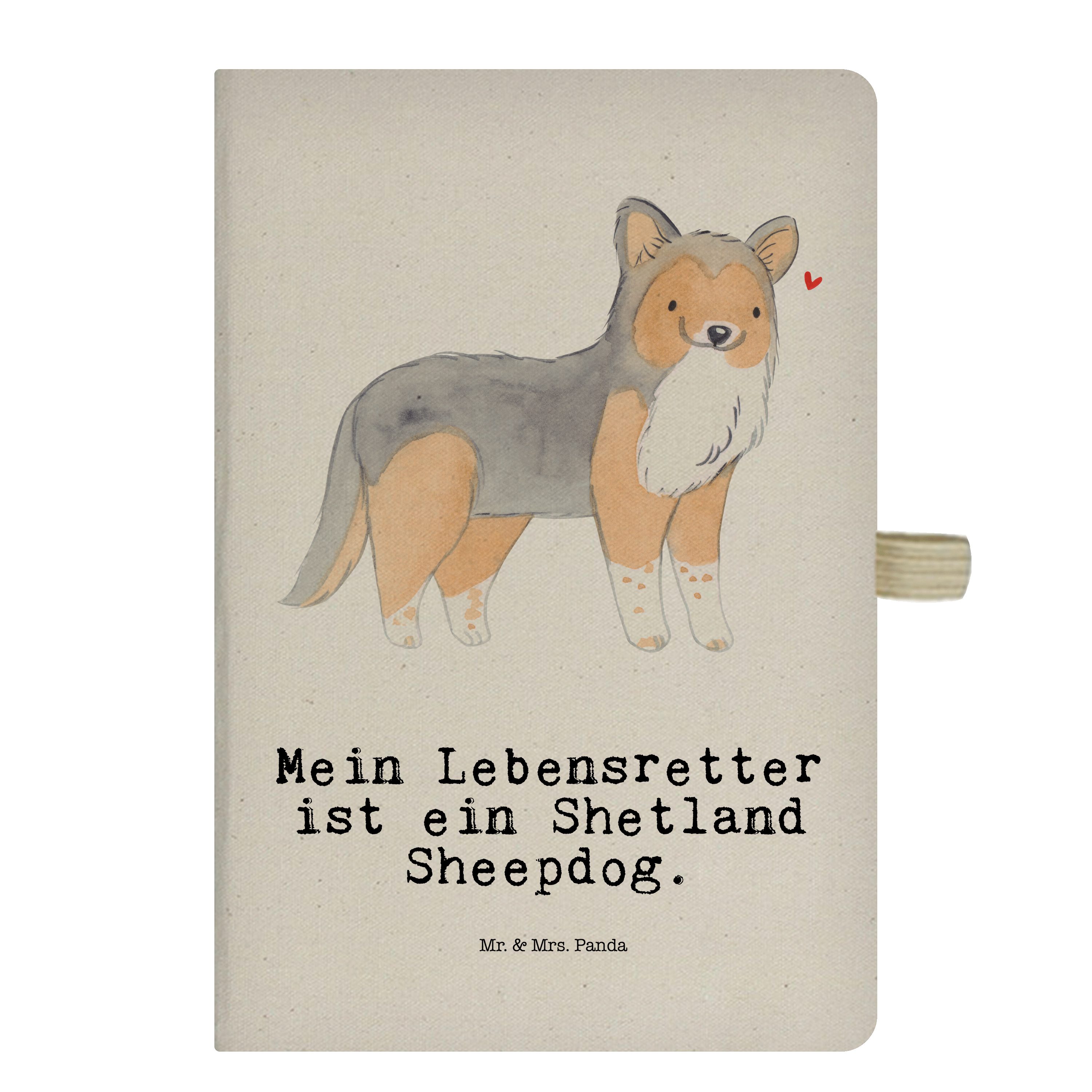 Transparent Mrs. Hun Lebensretter Notizbuch Mrs. & Sheepdog Journal, Panda Geschenk, Mr. - & Mr. - Panda Shetland