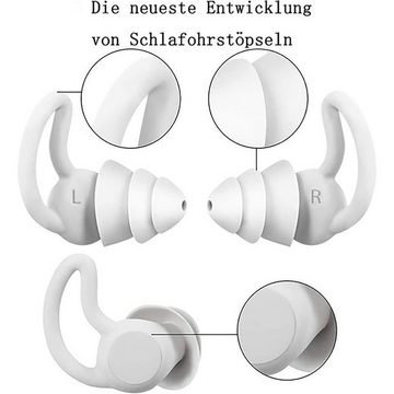 Fivejoy Gehörschutzstöpsel Gehörschutzstöpsel Ohrstöpsel Zum Schlafen, Weich 3D Shape Schlaf Ohrenstöpsel