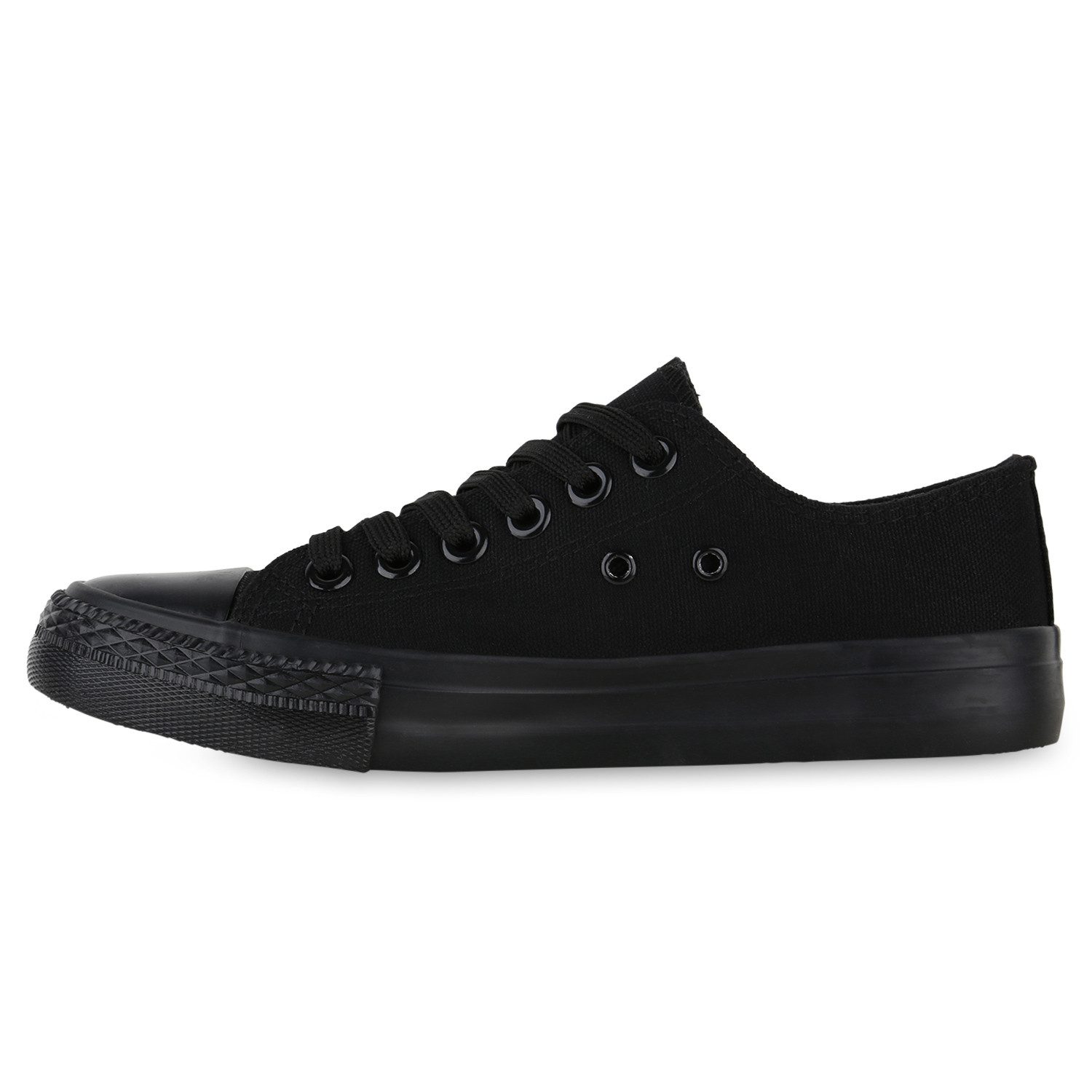VAN HILL 841314 Sneaker Damen Sneaker Low Schnürer Bequeme Basic Stoff Freizeit