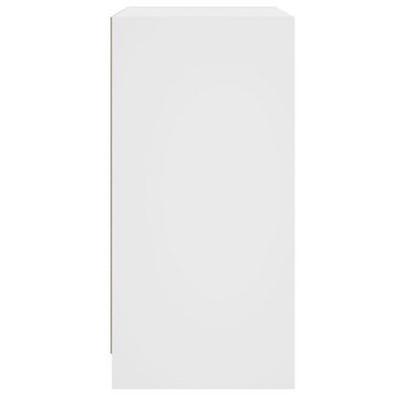 vidaXL Beistellschrank Beistellschrank mit Glastüren Weiß 68x37x75,5 cm (1-St)