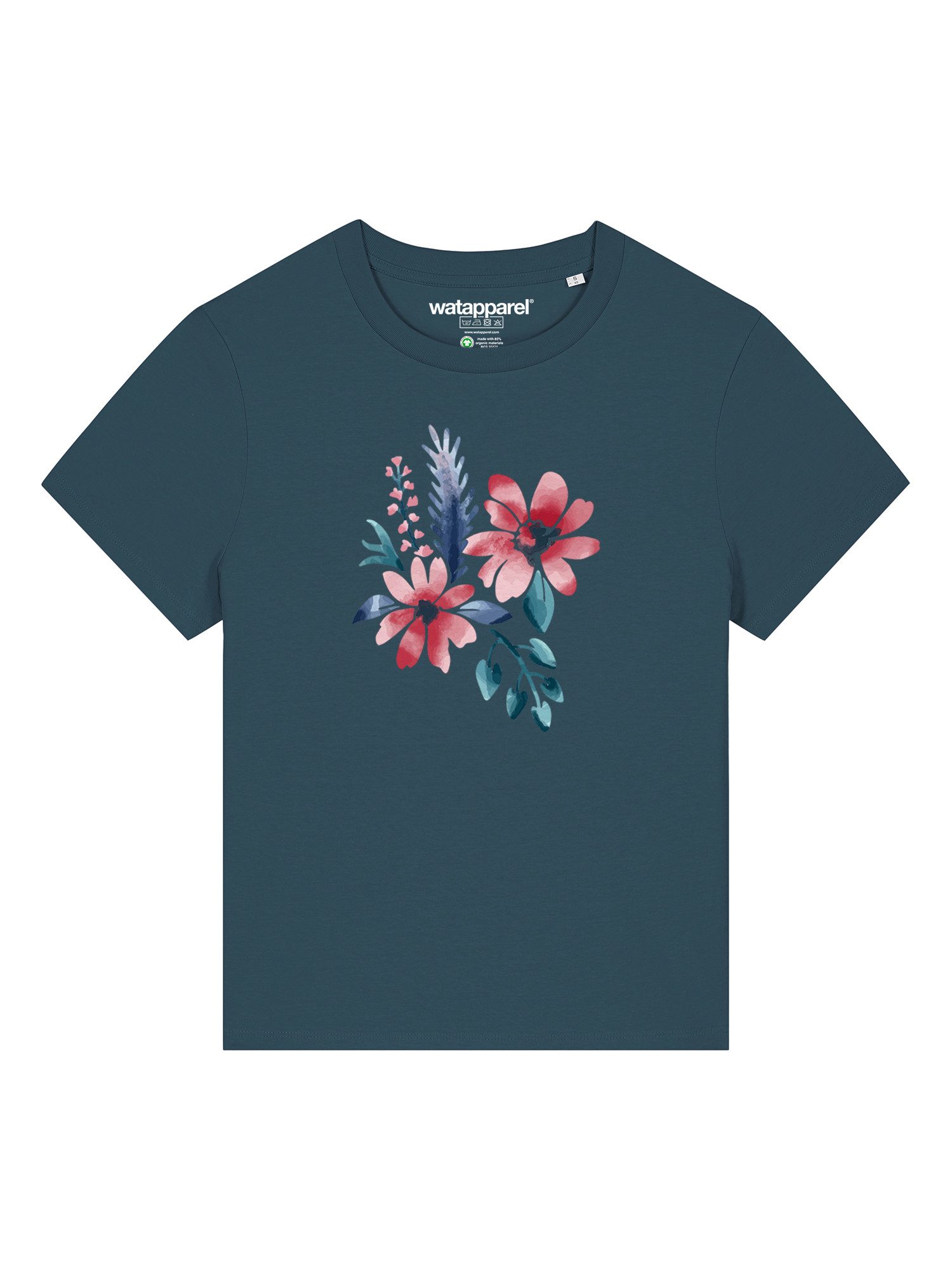 wat? Apparel T-Shirt Blume in Wasserfarbe 02 günstig online kaufen