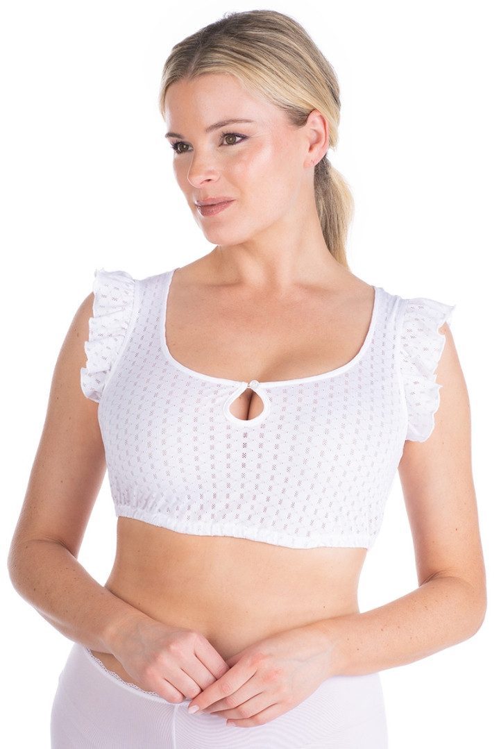 Hammerschmid Dirndlbluse Dirndlbluse - ELKE FA - weiß