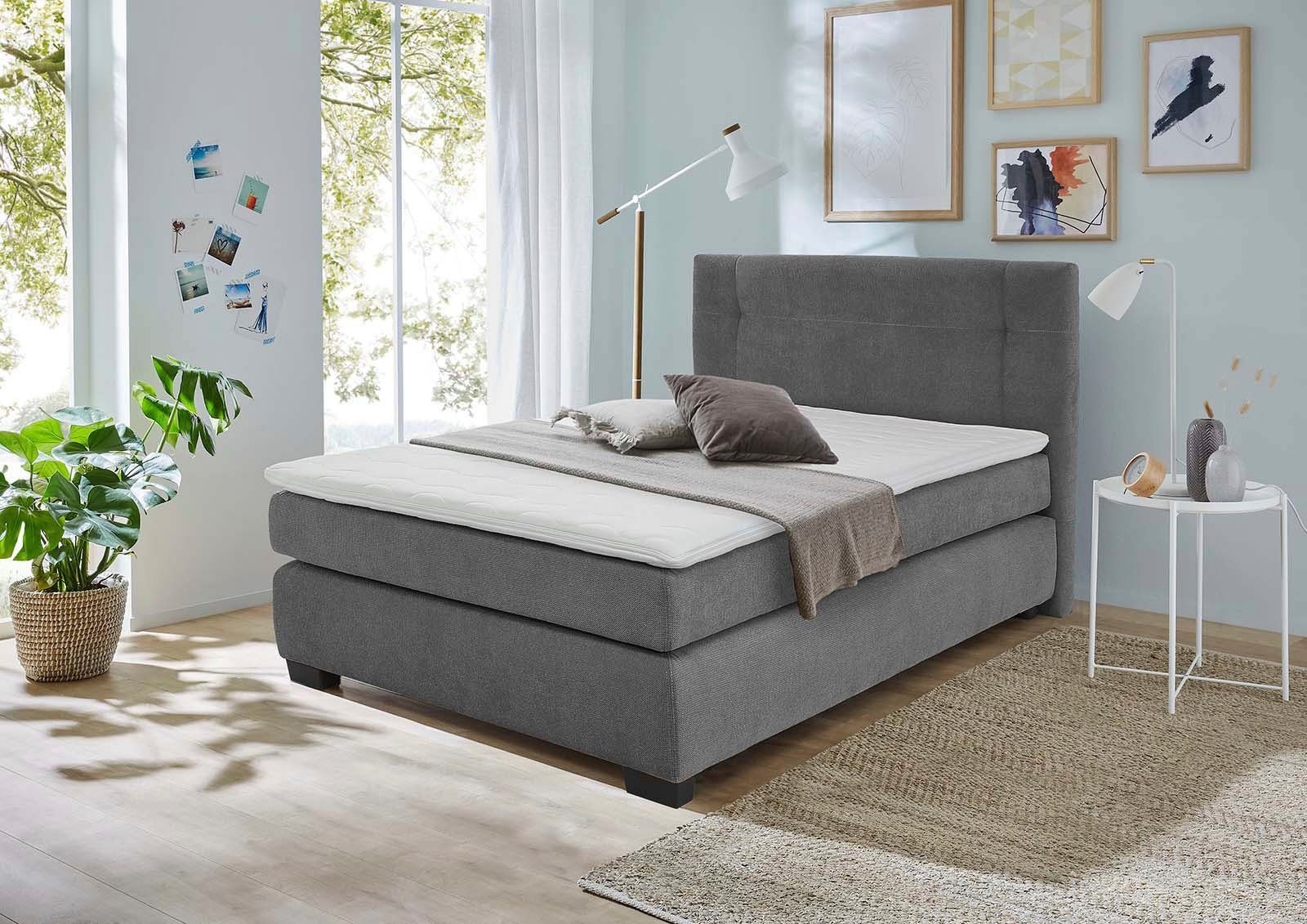 Jockenhöfer Gruppe Boxspringbett Family, inklusive 7-Zonen-TTFK-Matratzen und Kaltschaumtopper, erhältlich in den Breiten 120,140 & 180cm
