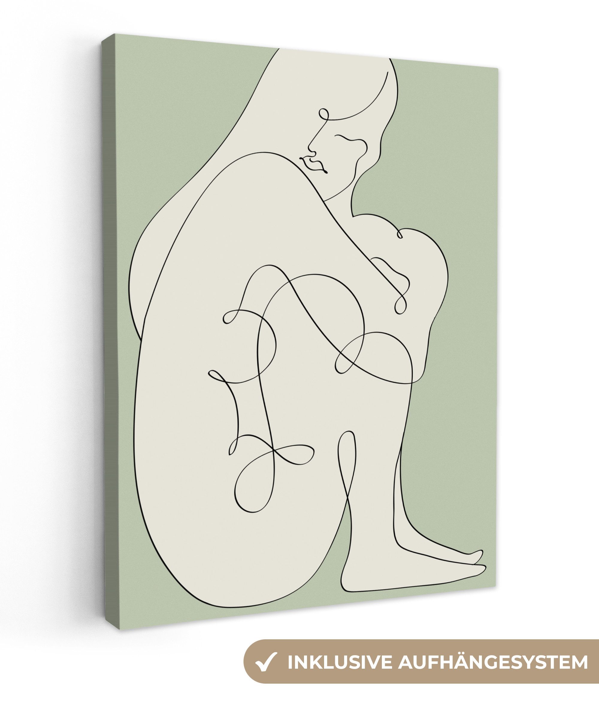 OneMillionCanvasses® Leinwandbild Frau - Linienkunst - günstig online kaufen