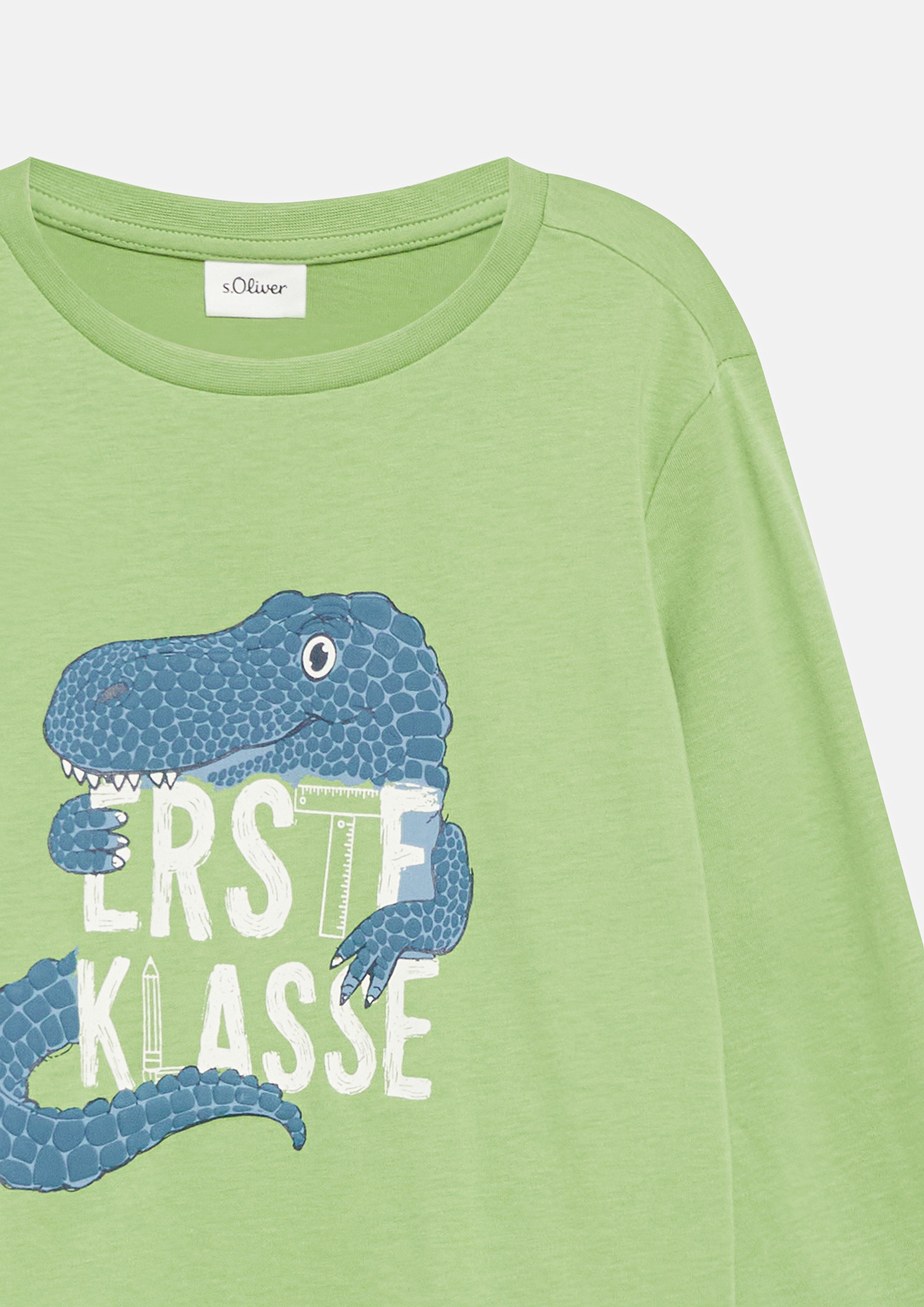 s.Oliver Junior Langarmshirt mit Print für den Schulanfang / Boys und Girls – Bild 3 von 3