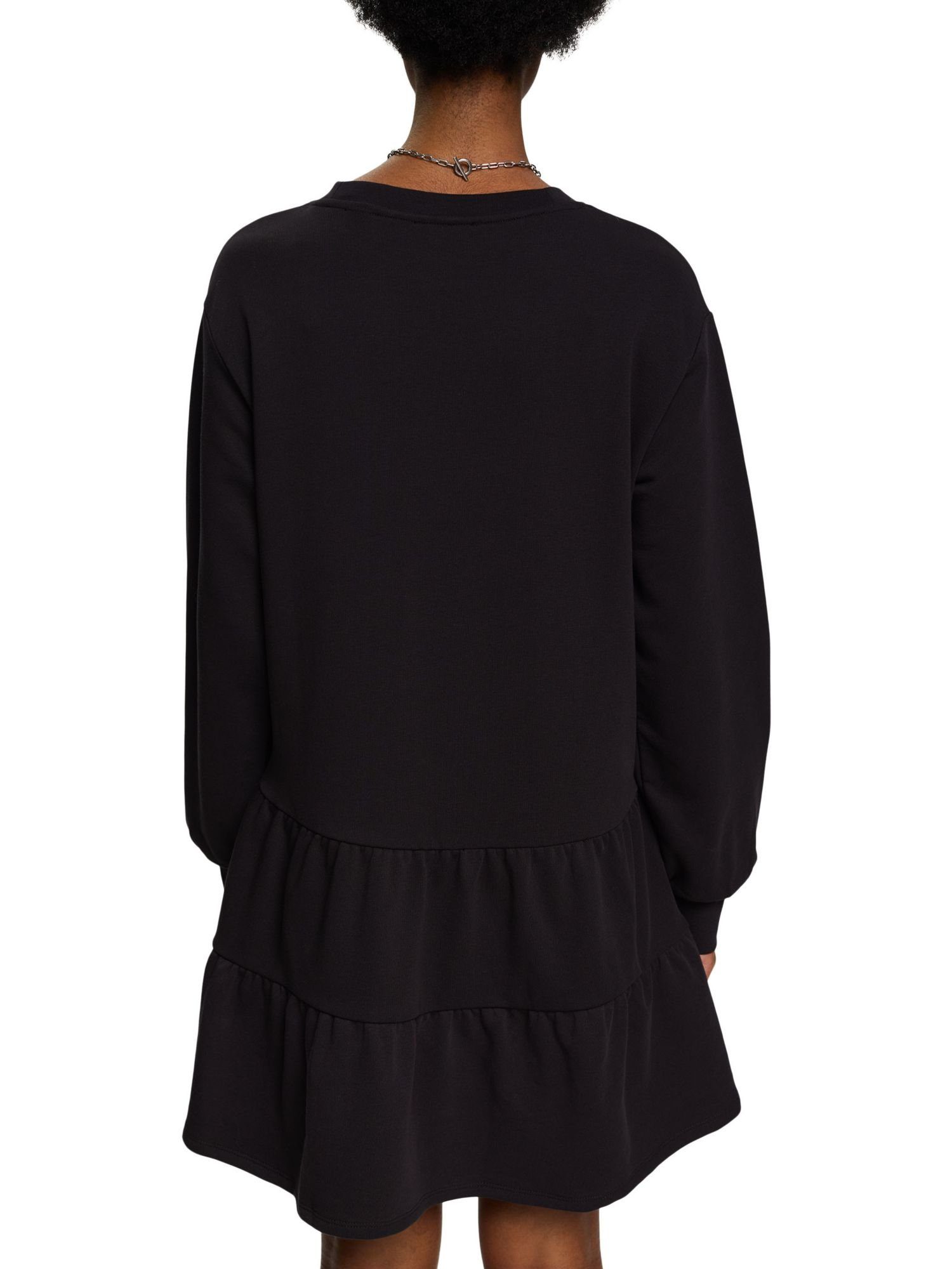 mit Minikleid by BLACK Esprit Rüschen edc Mini-Sweatshirt-Kleid